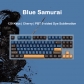 GMK Blue Samurai 104+25 PBT Dye-subbed Keycaps Set Cherry Profile for MX Switches Mechanical Gaming Keyboard